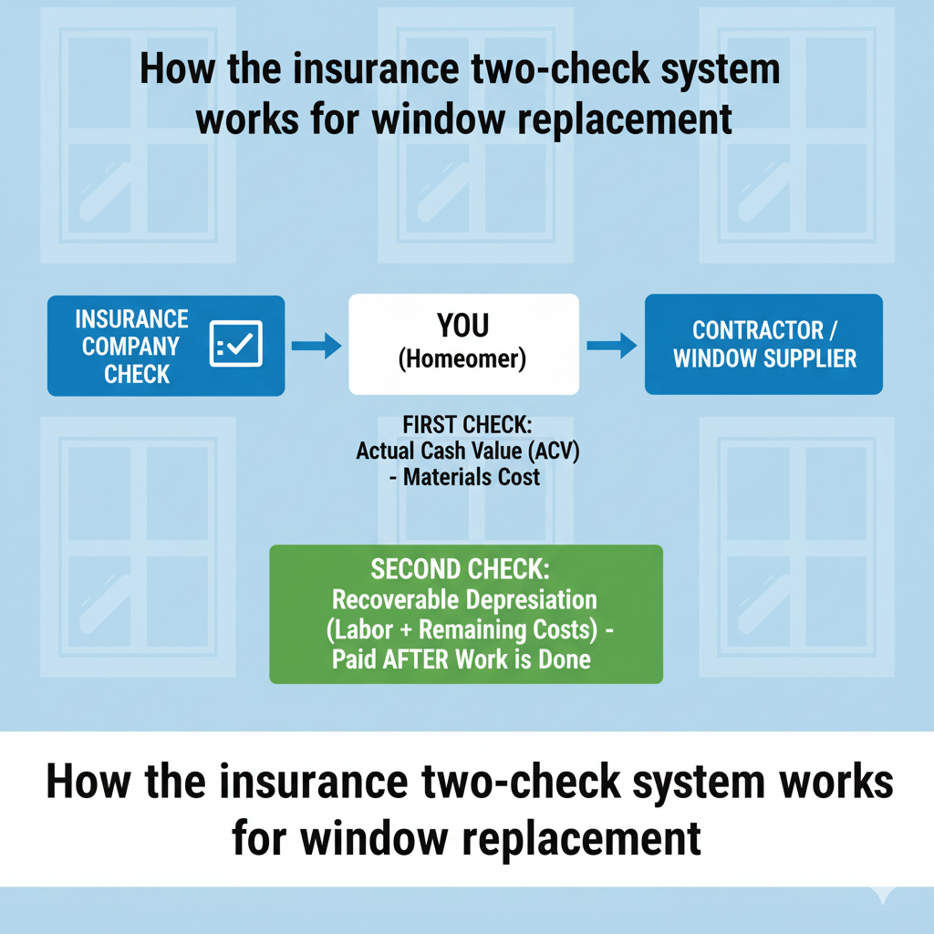 How the insurance two-check system works for window replacement