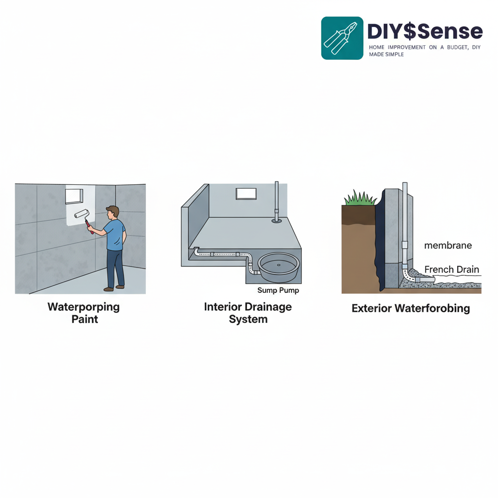 Three levels of basement waterproofing explained