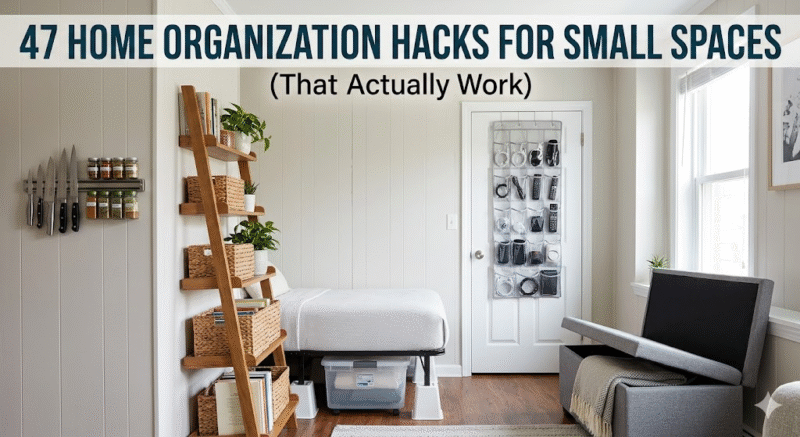 47 Home Organization Hacks for Small Spaces (That Actually Work)