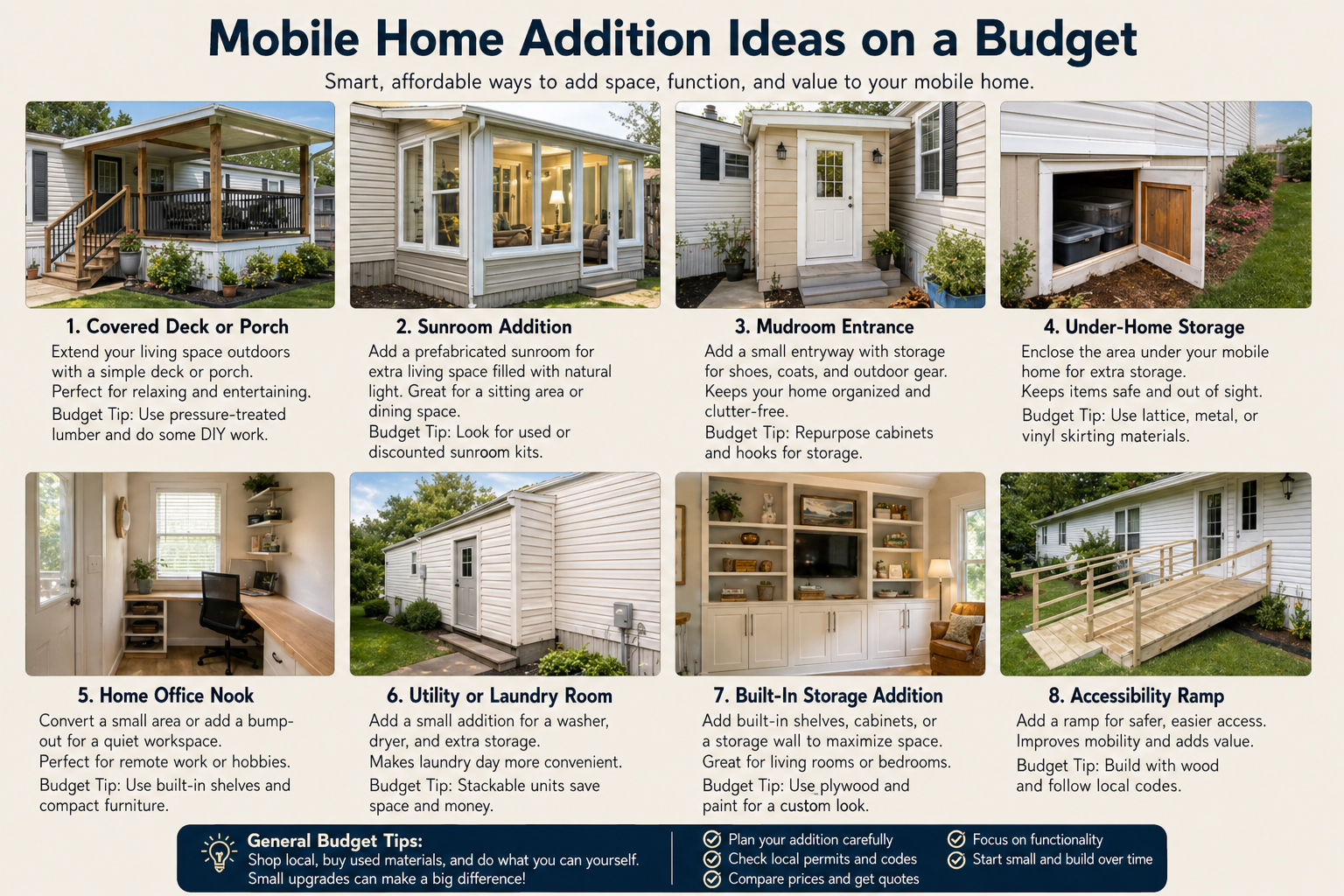 Mobile Home Addition Ideas on a Budget (2026): 8 Best Options