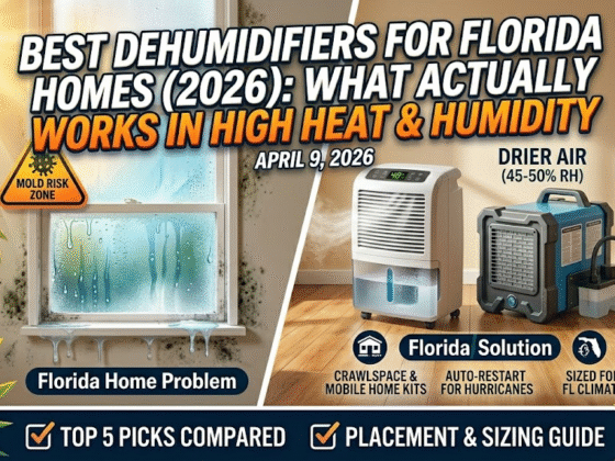 Best Dehumidifiers for Florida Homes (2026): Tested for Heat and Humidity