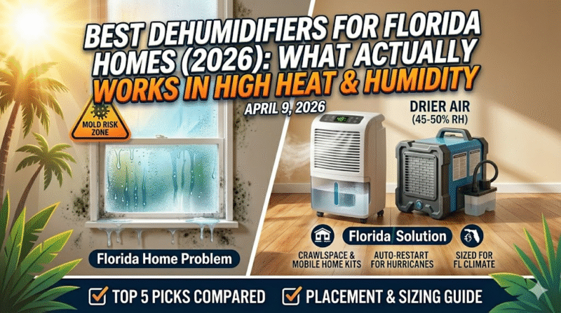 Best Dehumidifiers for Florida Homes (2026): Tested for Heat and Humidity