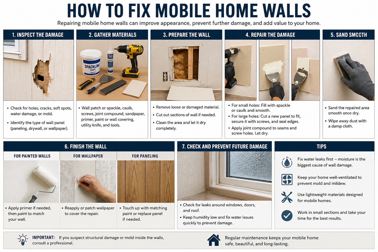 How to Fix Mobile Home Walls: Complete Repair Guide (2026)